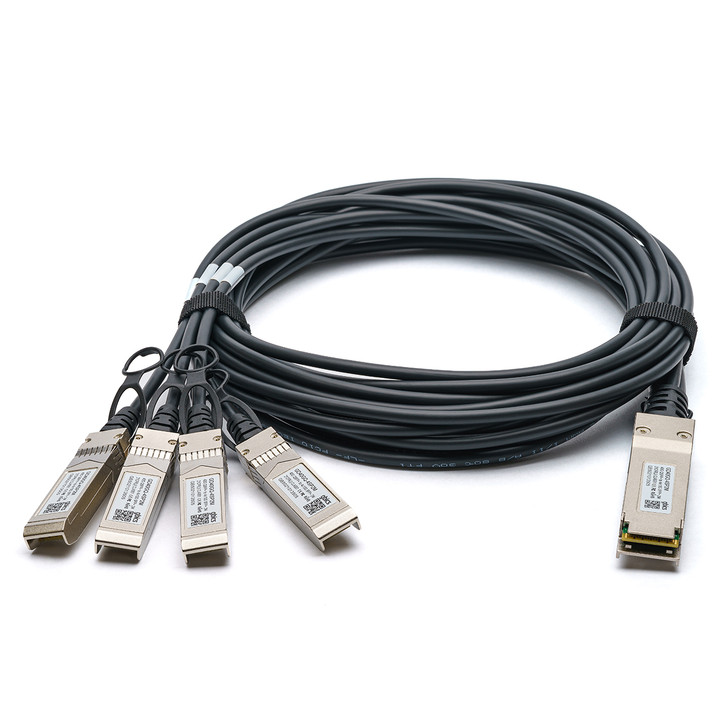 02310MUL - Cable de conexión de cobre de conexión directa pasiva compatible con Huawei de 3 metros 40G QSFP+ a 4x10G SFP+