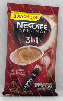 NESCAFE ORIGINAL 3 IN 1 INSTANT COFFEE 6 X 17G - نيسكافيه الأصلي ٣ في ١