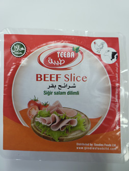 TEEBA  CHICKEN SLICE WITH BEEF 200G - البركة شرائح دجاج والبقر