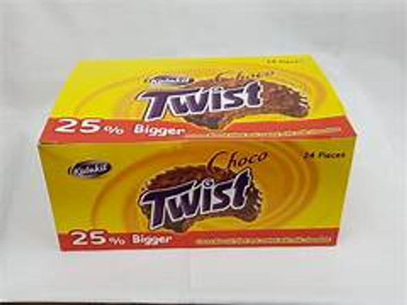 KATAKIT CHOCO TWIST BISCUITS  24PCS   بسكويت محشو ومغطى بكريمة الكاكاو