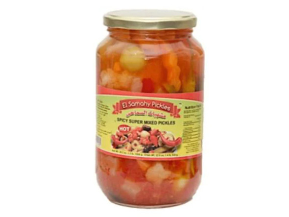 ELSAMAHY PICKLES SPICY SUPER MIXED PICKLES 650G مشهيات السماحي  مشكل فاخر بالخلطة 