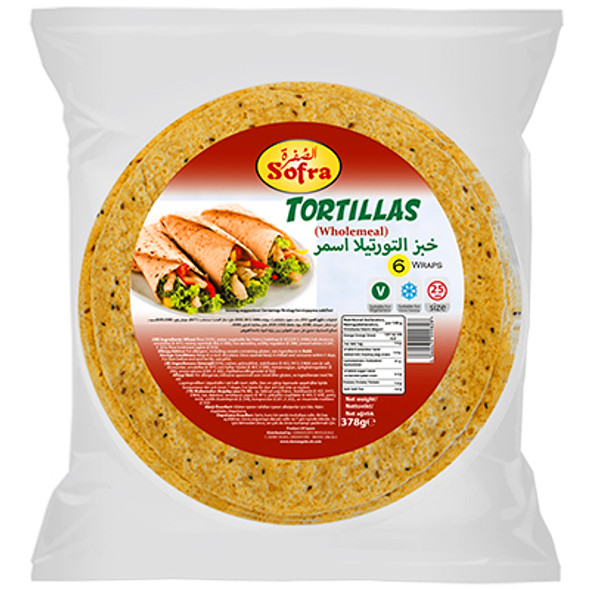 SOFRA TORTILLA BREAD BROWN 6PCS 378G خبز تورتيلا اسمر