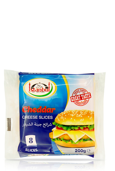 ISTANBUL CHEDDAR CHEESE SLICES 200G شرائح جبنة الشيدر