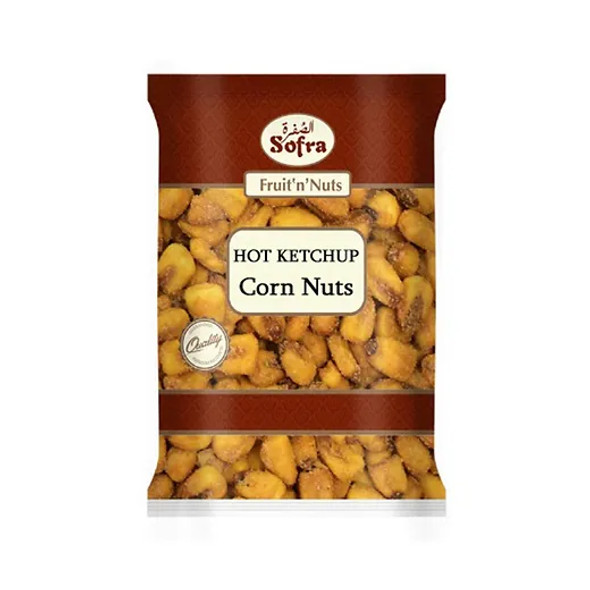 SOFRA HOT KETCHUP CORN NUTS 130G  سفرة كاتشب حار مكسرات الذرة