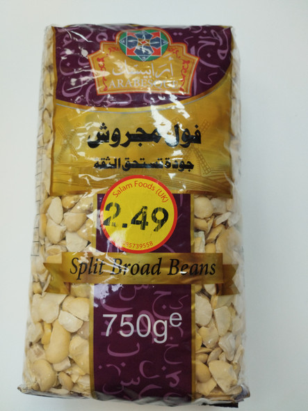 ARABESQUE SPLIT BROAD BEANS 750G ارابيسك فول مجروش 