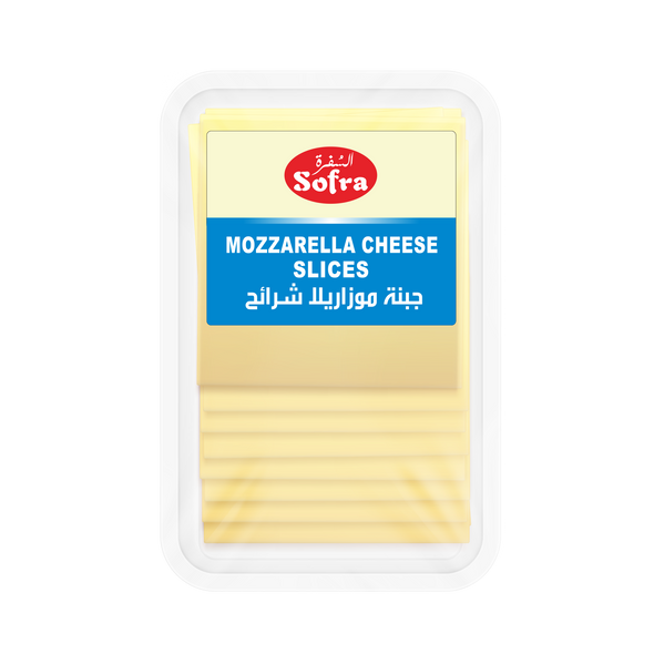 SOFRA MOZZARELLA CHEESE SLICES 150G. شرائح جبنة سفرة موزاريلا