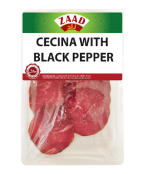 ZAAD CECINA WITH BLACK PEPPER.  80Gزاد سيسينا بالفلفل الأسود 80 جرام