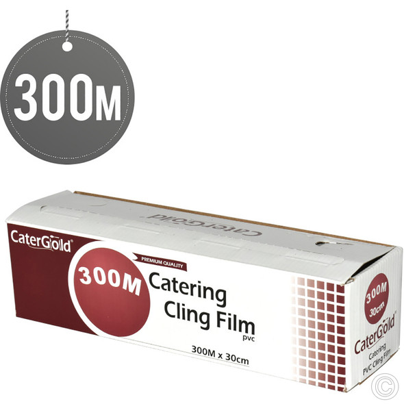 CATER GOLD CATERING CLING FILM 300. طبقة تغليف الطعام الذهبية من CATER