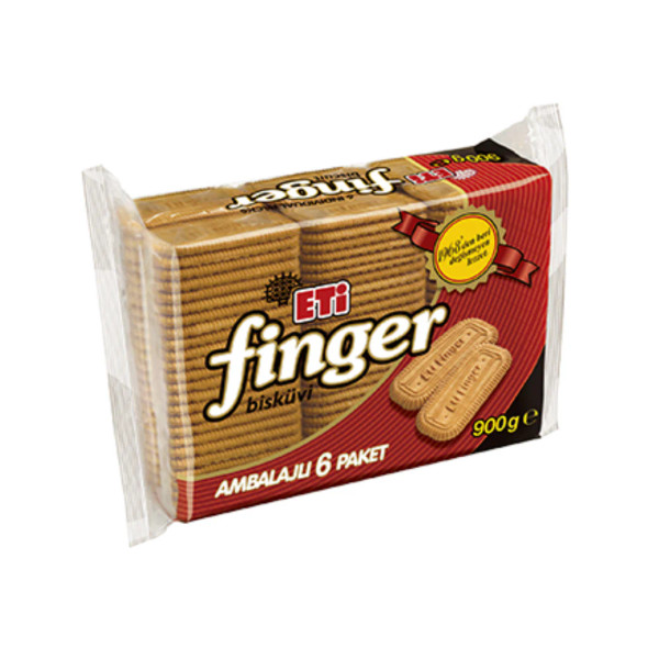 ETI FINGER BISCUIT 6PACK 900G. اي تي اي بسكويت الاصابع 6 عبوات