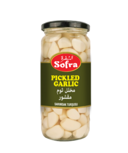 SOFRA PICKLED GARLIC 480G السفرة مخلل ثوم مقشور