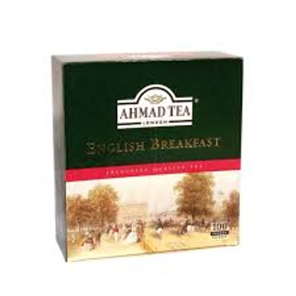 AHMAD TEA ENGLISH BREAKFAST 100TEA BAGS 200G. شاي أحمد إفطار إنجليزي 100 كيس شاي 200 جرام.