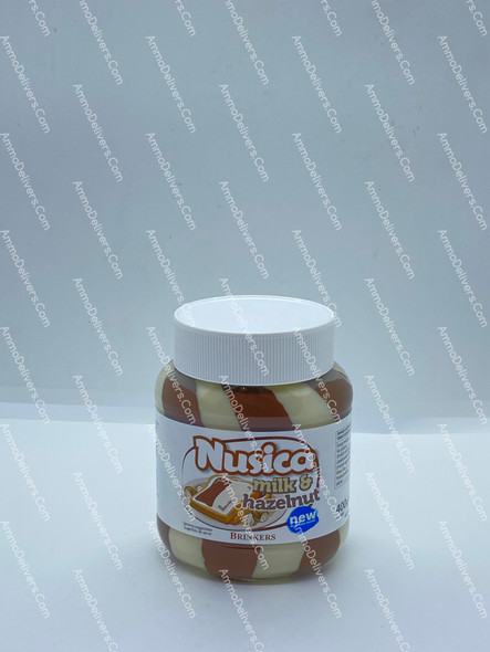 NUSICA MILK & HAZELNUT BRINKERS 400G - نوسيكا زبدة حليب بالبندق شيكولاته