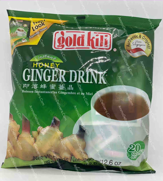 GOLD KILI INSTANT GINGER DRINK 20 BAGS 360G - جولد كيلي شاي الزنجبيل بالعسل