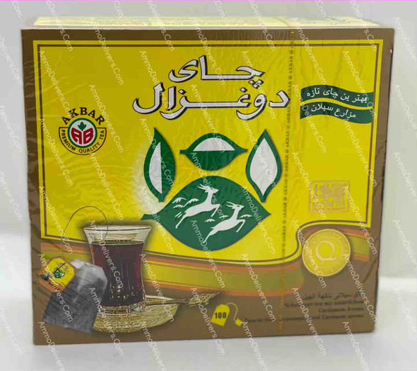 DO GHAZAL CEYLON TEA WITH CARDAMOM 100 BAGS 200G - شاي الغزالتين شاي سيلاني بنكهة الهيل