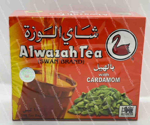 ALWAZAH TEA WITH CARDAMOM 100 BAGS 200G - شاي الوزة شاي بالهيل أكياس