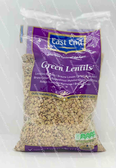 EAST END GREEN LENTILS 1KG - ايست ايند عدس اخضر