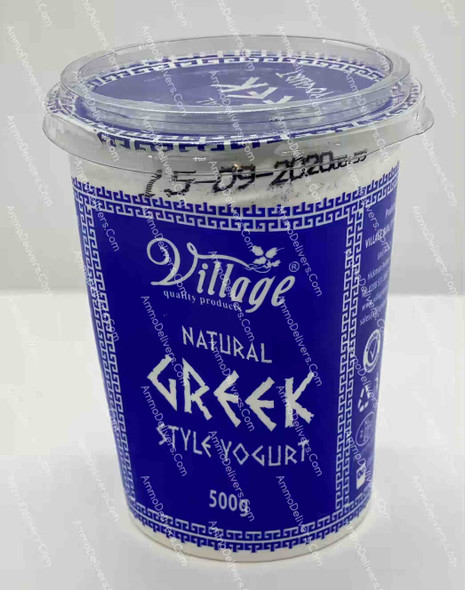 VILLAGE NATURAL GREEK STYLE YOGURT 500G - فيليج لبن زبادي يوناني