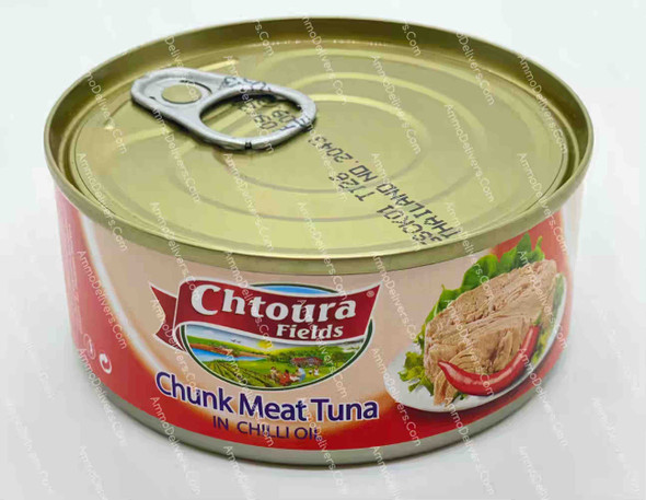 CHTOURA CHUNK TUNA IN CHILLI OIL 160G - حقول شتورة لحم تونة قطع في زيت حار