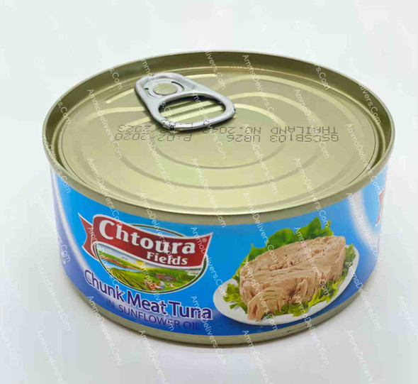 CHTOURA CHUNK TUNA IN SUNFLOWER OIL 160G - حقول شتورة لحم تونة قطع في زيت دوار الشمس