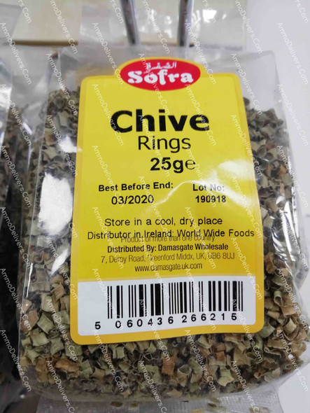 SOFRA CHIVE RINGS 25G - الصًفرة كراث ناشف