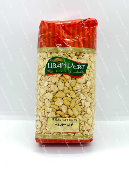 LIBAN VERT PEELED FAVA BEANS 1KG - لبنان الأخضر فول مجروش