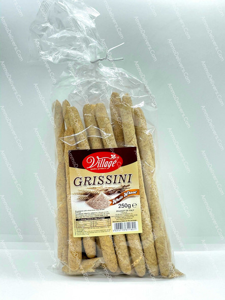 VILLAGE CRISSINI WHOLE WHEAT 250G - فيليج بقسمات بالقمح