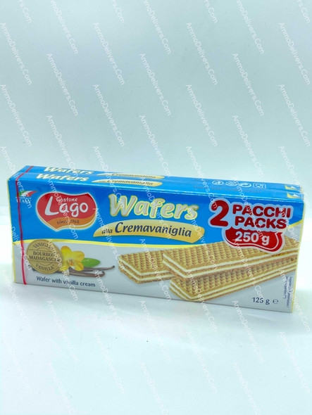 LAGO WAFERS WITH VANILLA CREAM 125G X 2 - لاجو ويفر بكريم الفانيلا