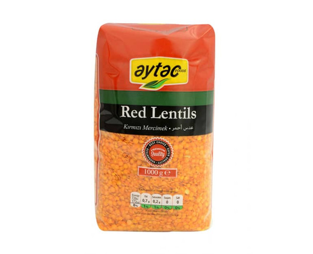 AYTAC RED LENTILS SPLIT 1KG  آيتاك عدس احمر مجروش