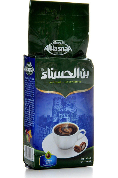 ALHASNAA COFFE WITH CARDAMOM 450G بن الحسناء قهوة مع هال