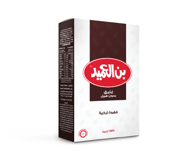 ALAMEED COFFEE DARK WITHOUT CARDAMOM 200G - بن العميد غامق بدون هيل