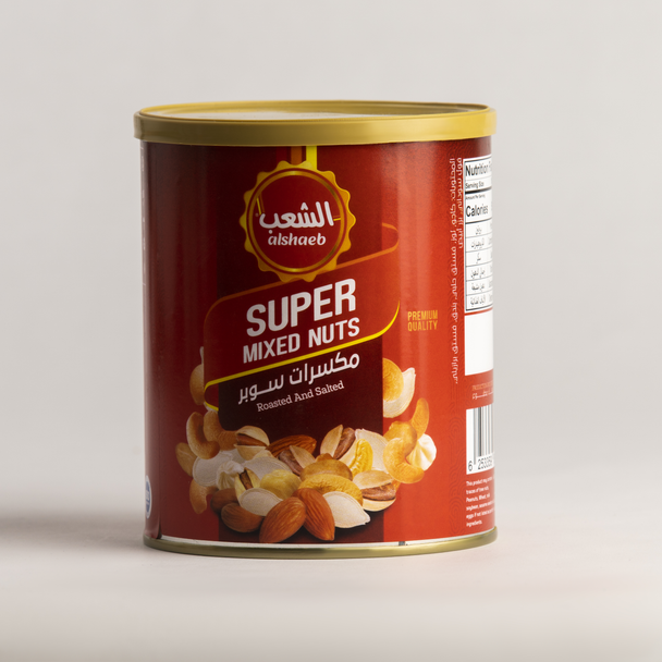 Alshaeb Rostery Super Mixed Nuts Cans 500G - الشعب مكسرات سوبر