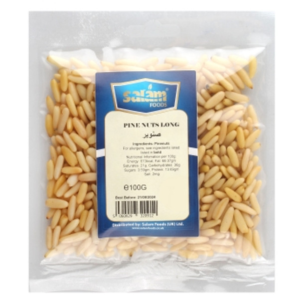 SALAM PINE NUTS LONG 100G   سلام صنوبر