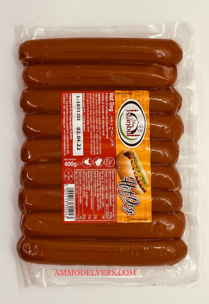 ISTANBUL HO DOG BEEF 400G اسطنبول هو دوج بيف 400 جرام