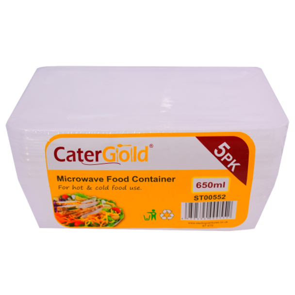 CATER GOLD FOOD CONTAINER 5PK 650ML حافظة طعام كاتر جولد 5 قطع