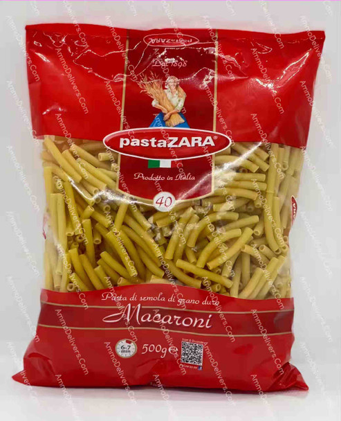 PASTA ZARA 40 MACARONI 500G - معكرونة زارا معكرونة ٤٠ معكرونة طويلة