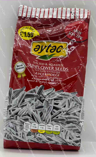 AYTAC SUNFLOWER SEEDS  R&S 250G - ايتاك بذر دوار الشمس الابيض محمص ومملح