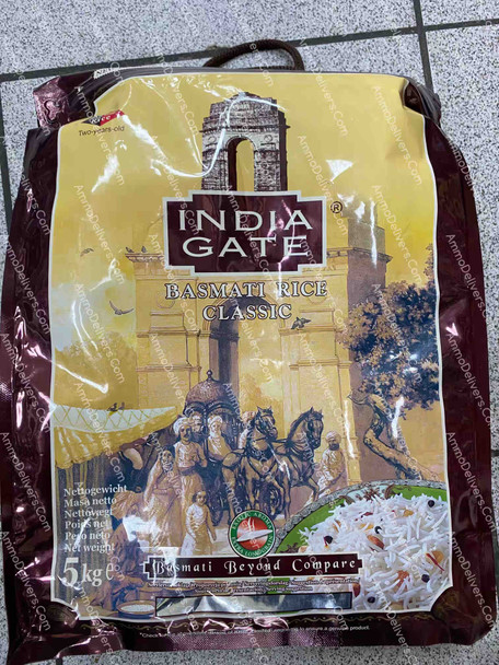 INDIA GATE BASMATI RICE CLASSIC 5KG - باب الهند ارز بسمتي كلاسيك