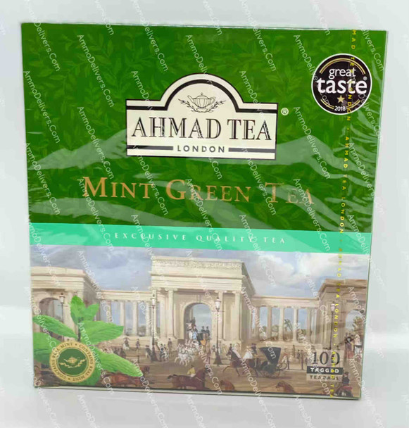 AHMED MINT GREEN TEA 100 BAGS - شاي أحمد اخضر بالنعناع