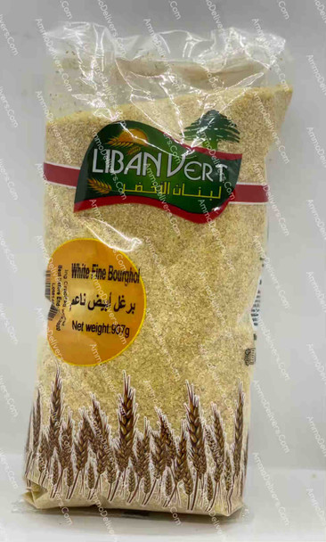 LIBAN VERT WHITE BULGUR FINE 1KG - لبنان الأخضر برغل ابيض ناعم