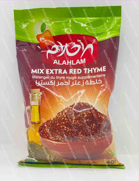 ALAHLAM MIX EXTRA RED THYME ZA'ATAR 400G - الأحلام خلطة زعتر أحمر إكسترا