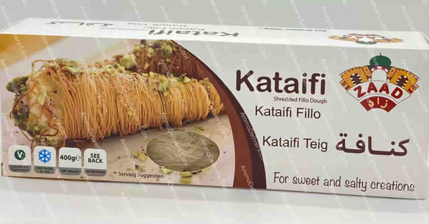 ZAAD KATAIFI SHREDDED FILO DOUGH 400G - زاد عجينة كنافة مجمدة