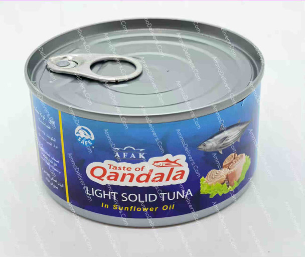 AFAK LIGHT SOLID TUNA IN SUNFLOWER OIL 185G - افاق تونة في زيت دوار الشمس