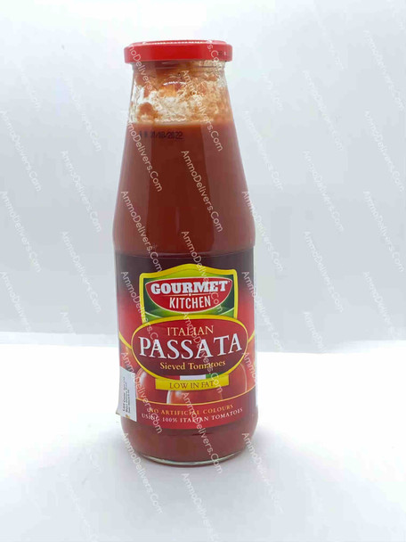 GOURMET KITCHEN ITALIAN PASSATA LOW FAT 680G - مطابخ جورميت طماطم ايطالية مفرومة قليلة الدسم