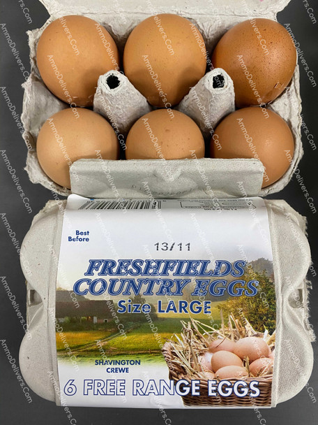 FRESHFIELDS FREE RANGE LARGE EGGS 6 - فريش فيلرز بيض فري رينج كبير