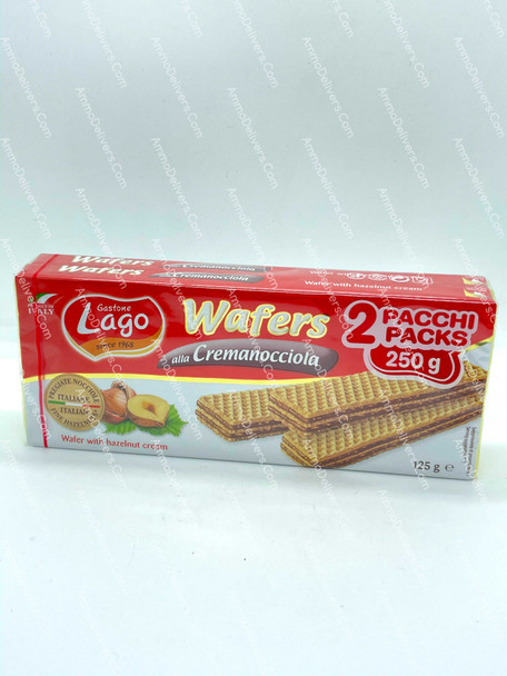 LAGO WAFERS WITH HAZELNUT CREAM 125G X 2 - لاجو ويفر بكريم البندق