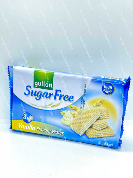 GULLON SUGAR FREE VANILLA FLAVOUR WAFER 180G - جولون ويفر بنكهة الفانيليا بدون سكر