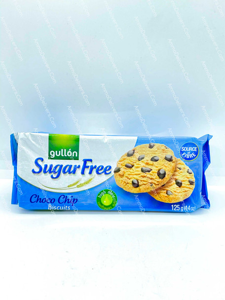 GULLON SUGAR FREE CHOCO CIPS BISCUITS 125G - جولون بسكوين بالشيكولاته بدون سكر