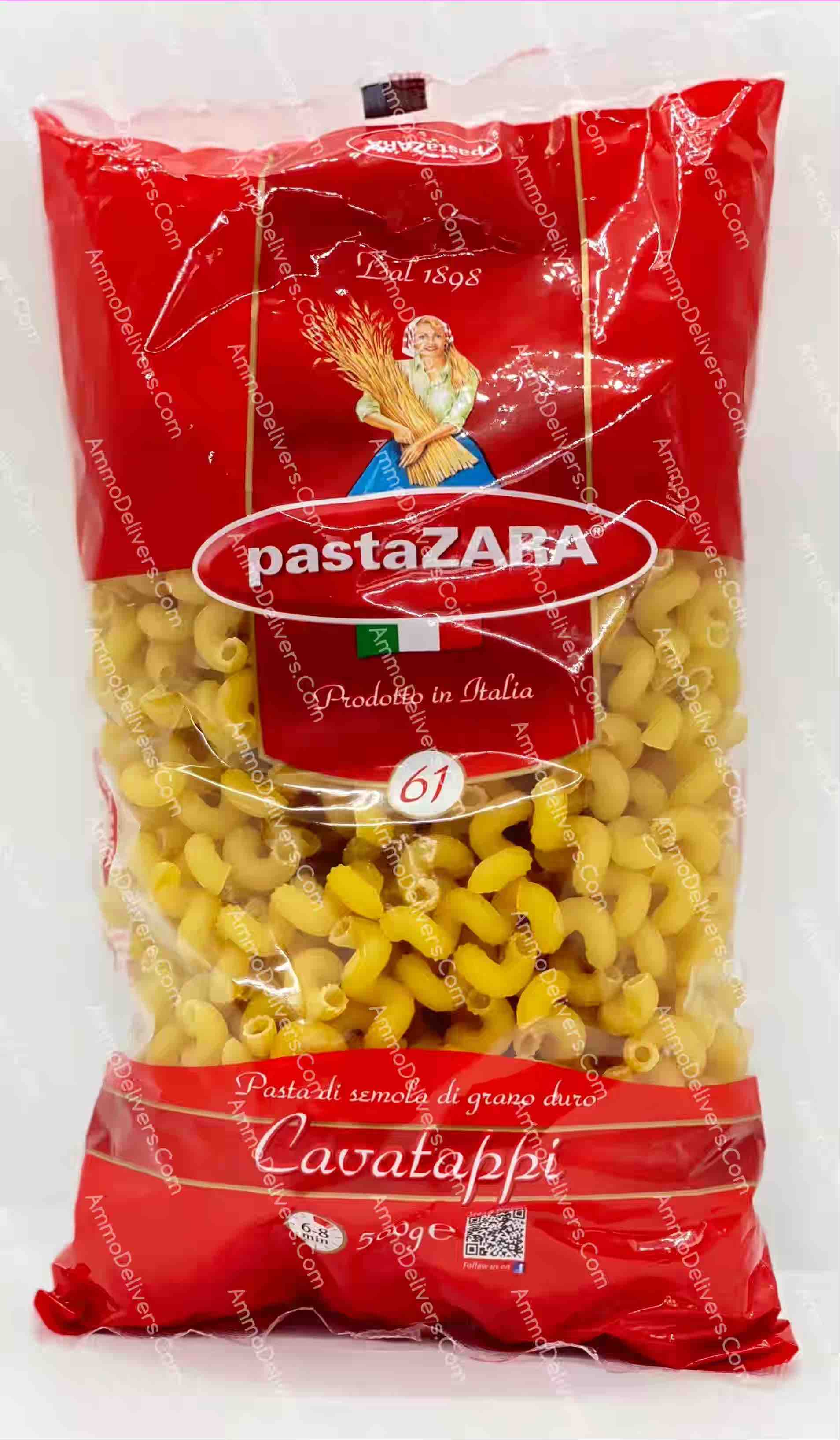 PASTA ZARA 61 CAVATAPPI 500G - معكرونة زارا معكرونة ٦١ سبرينج طويلة