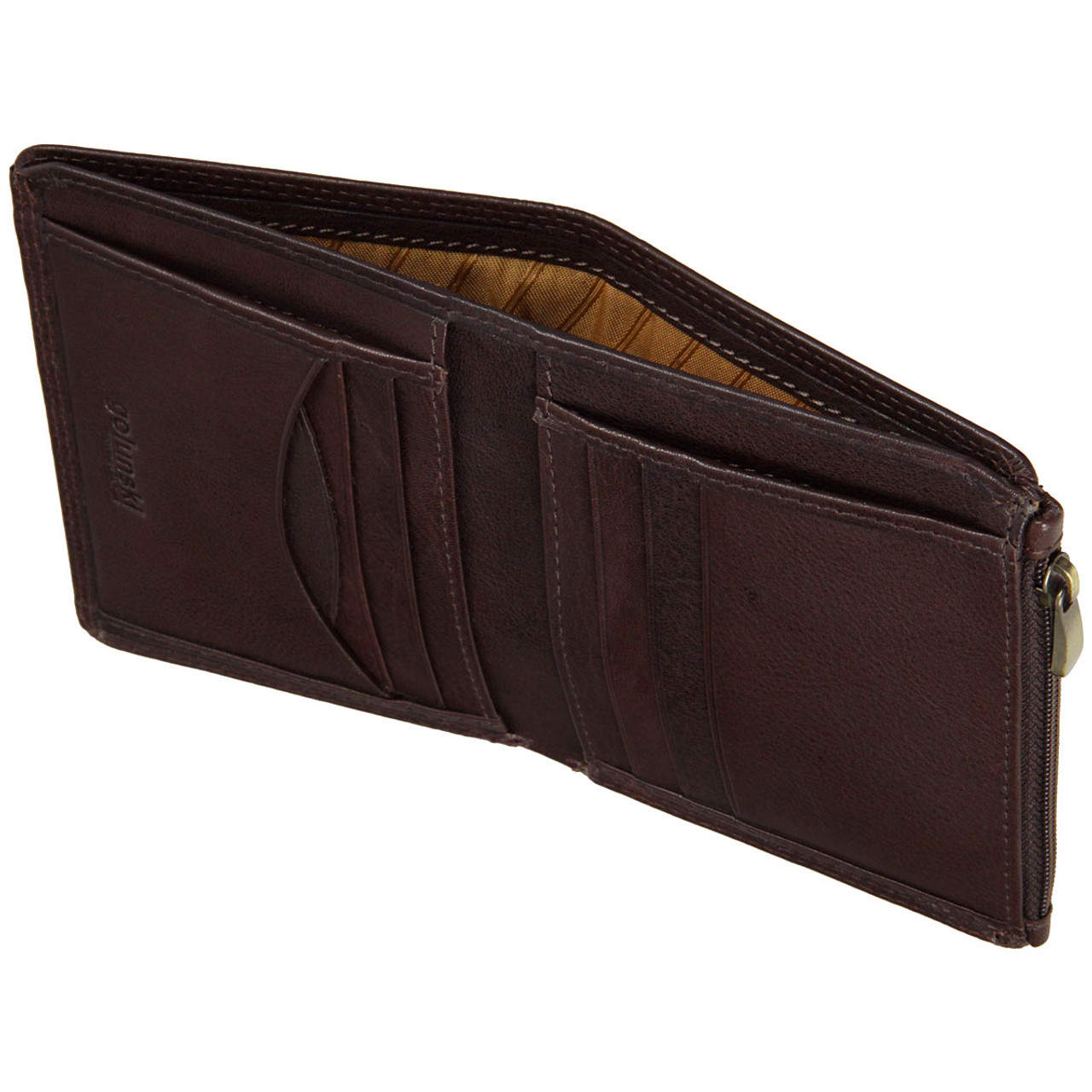 Golunski Ladies Leather Small Wallet Purse - Black Tropical