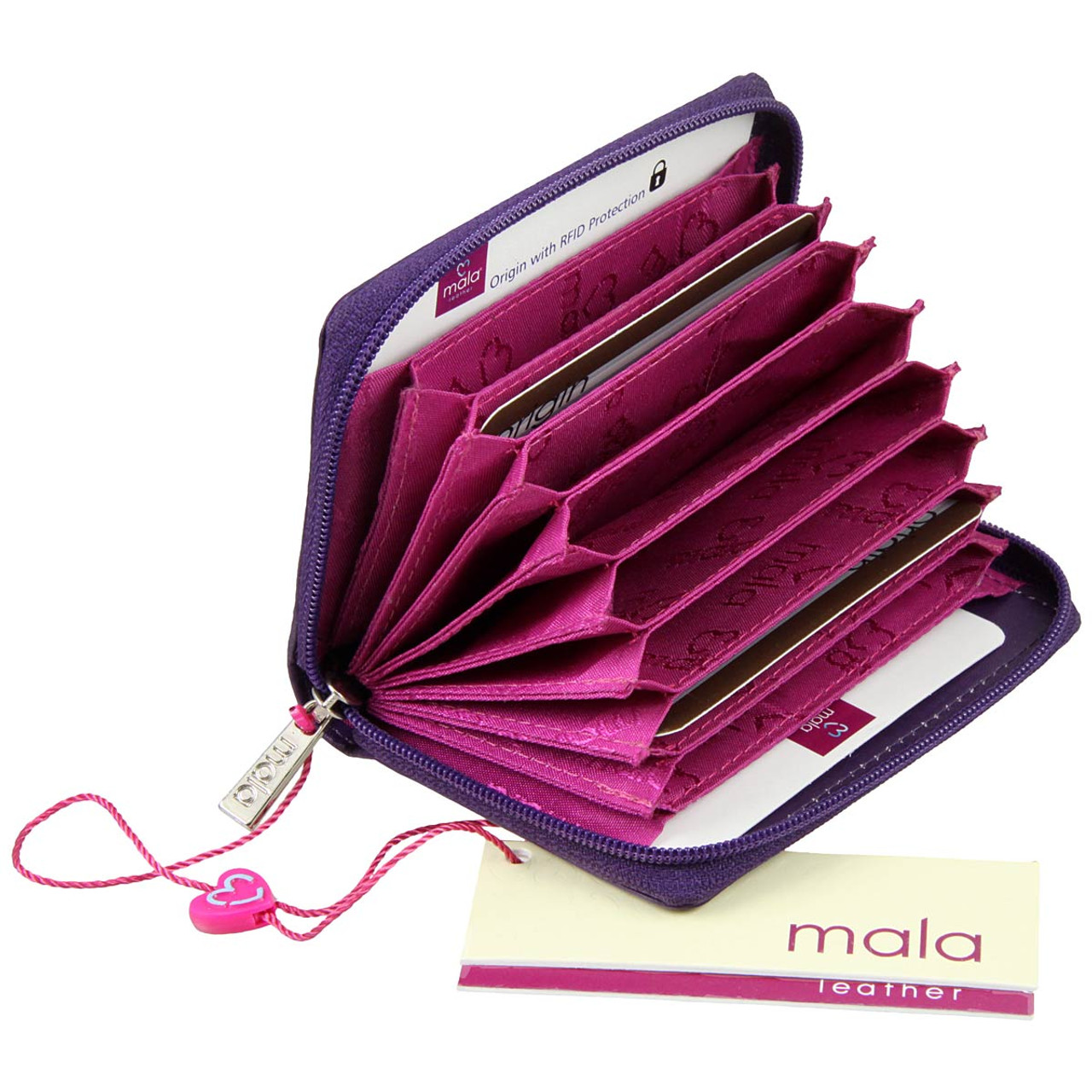 Origin Concertina Card Holder with RFID Protection Purple